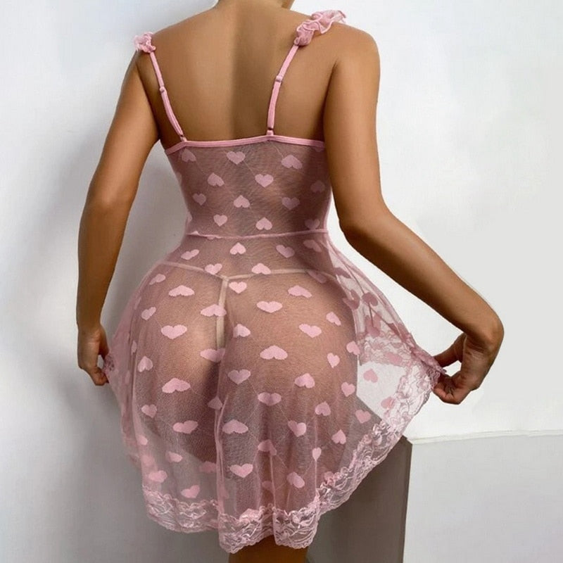 Heart Print Baby Doll