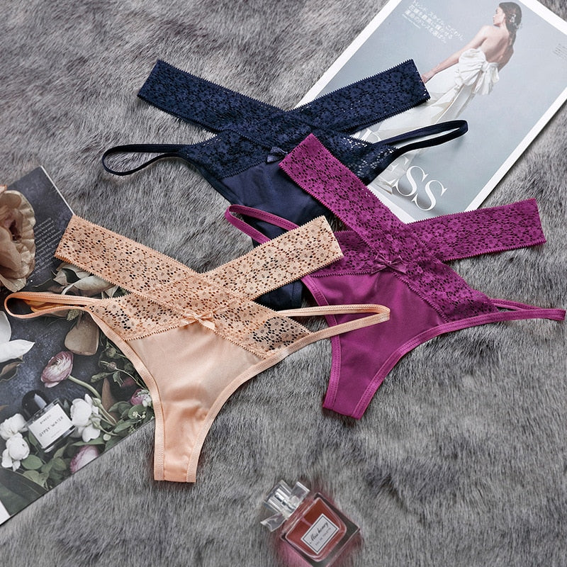 1PCS Sexy Lace T-back Thong