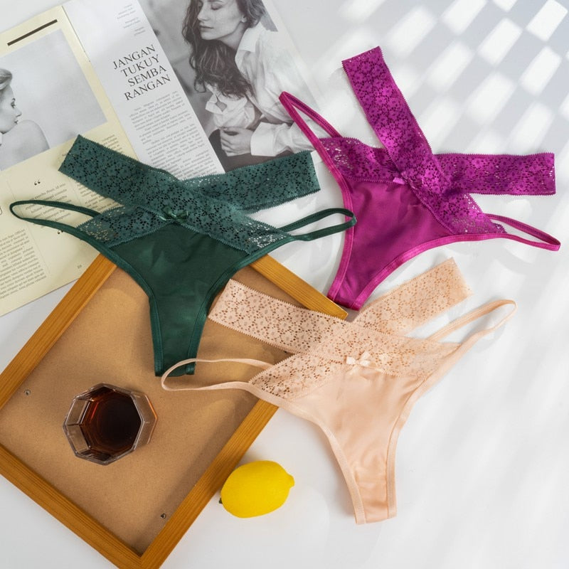 1PCS Sexy Lace T-back Thong